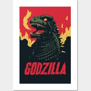 Raw Roaring Godzilla Posters and Art